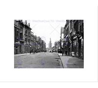 Wee Blue Coo Gloucester Westgate Street England Old BW Wall Art Print