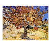 Wee Blue Coo Gogh Mulberry Tree 1889 Old Master Painting Art Print Poster Wall Decor 12X16 Inch
