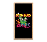 Wee Blue Coo Good Buds Ride Together Long Panel Framed Wall Art Print