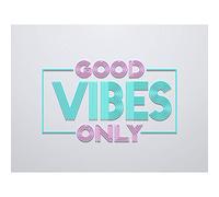 Wee Blue Coo Good Vibes Only Large Wall Art Poster Print Thick Paper 18X24 Inch