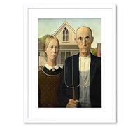 Wee Blue Coo Grant Wood American Gothic Framed Wall Art Print