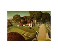 Wee Blue Coo Grant Wood Birthplace Of Herbert Hoover Wall Art Print