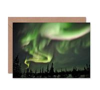 Wee Blue Coo Greeting Gift Photo Skyscape Space Northern Lights Aurora Borealis Sealed Greeting Card Plus Envelope Blank inside