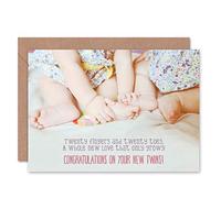 Wee Blue Coo Greeting New Baby Fingers Toes 20 Twins Sealed Greeting Card Plus Envelope Blank inside