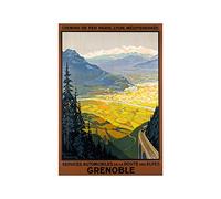 Wee Blue Coo Grenoble France Alpine Valley Mountain Pine Tree Picture Wall Art Print