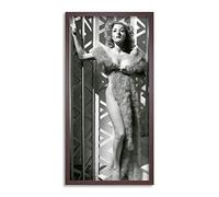 Wee Blue Coo Greta Garbo Movie Star Long Panel Framed Wall Art Print
