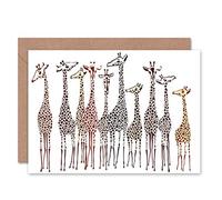 Wee Blue Coo Group Of Giraffes Greeting Card - Birthday/Blank CL1052