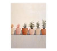 Wee Blue Coo Growing Plants Neutral House Plants Calm Large Wall Art Poster Print Thick Paper 18X24 Inch