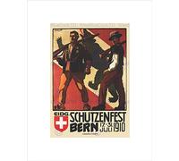 Wee Blue Coo Gun Shooting Festival Berne Switzerland Swiss Army Wall Art Print