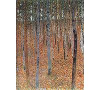Wee Blue Coo Gustav Klimt Beech Grove I Old Master Painting Art Print Poster Wall Decor 12X16 Inch