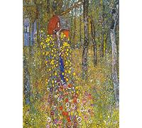Wee Blue Coo Gustav Klimt Farmers Garden With Crucifix Old Master Painting Art Print Poster Wall Decor 12X16 Inch