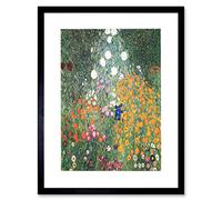 Wee Blue Coo Gustav Klimt Flower Garden 1907 Old Master Painting Art Framed Wall Art Print