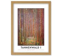 Gustav Klimt Tannenwald I Fir Forest Painting Artwork Framed Wall Art Print A4 Artery8 Light Oak One Size