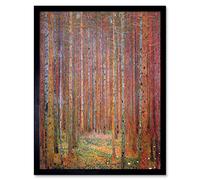 Wee Blue Coo Gustav Klimt Tannenwald I Old Master Painting Art Print Framed Poster Wall Decor 12X16 Inch