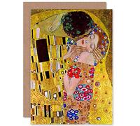 Wee Blue Coo Gustav Klimt - The Kiss Blank Greeting Card CP1114