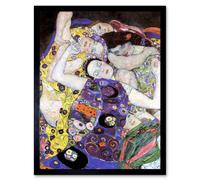 Wee Blue Coo Gustav Klimt The Maiden 1913 Home Decor 12x16" Framed Wall Art Print | Size: W12" x H16" Wee Blue Coo Multicolor W12" x H16"