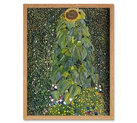 Wee Blue Coo Gustav Klimt The Sunflower 1907 Old Master Painting Art Print Framed Poster Wall Decor 12X16 Inch