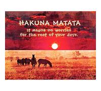 Wee Blue Coo Hakuna Matata No Worries Africa Quote Motivation Typography Art Print Poster Wall Decor 12X16 Inch