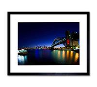 Wee Blue Coo Harbour Bridge Sydney Australia Bridge Picture Framed Wall Art Print
