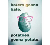 Wee Blue Coo Haters Hate Potatoes Potate Unframed Wall Art Print Poster Home Decor Premium
