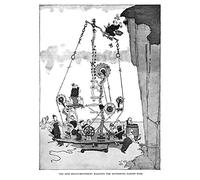 Wee Blue Coo Heath Robinson Machine Gathering Easter Egg Art Print Poster Wall Decor 12X16 Inch