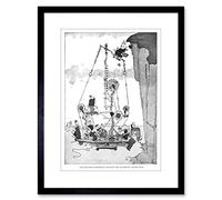 Wee Blue Coo HEATH ROBINSON MACHINE GATHERING EASTER EGG FRAMED ART PRINT F97X10329
