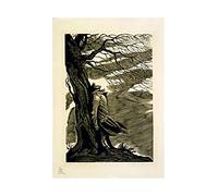 Wee Blue Coo Heathcliff Wuthering Heights Bronte Black White Picture Wall Art Print