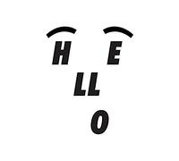 Wee Blue Coo Hello Face Symbols Unframed Wall Art Print Poster Home Decor Premium