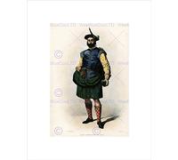 Wee Blue Coo Highland Clan Scotland Tartan Donchadh Duncan Mar Wall Art Print
