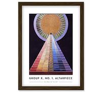 Wee Blue Coo Hilma Af Klint Group X, No. 1, Altarpiece Abstract Painting Artwork Framed Wall Art Print A4