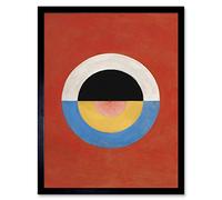 Wee Blue Coo Hilma Af Klint Svanen Abstract Circles Art Print Framed Poster Wall Decor 12x16 inch