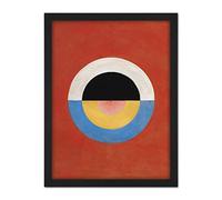 Wee Blue Coo Hilma Af Klint Svanen Abstract Circles Artwork Framed Wall Art Print 18X24 Inch