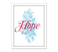 Wee Blue Coo Hope Rose Bush Artwork Framed Wall Art Print 18X24 Inch