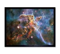 Wee Blue Coo Hubble Space Telescope Carina Nebula Art Print Framed Poster Wall Decor 12X16 Inch