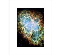 Wee Blue Coo Hubble Space Telescope Image Of The Crab Nebula Wall Art Print
