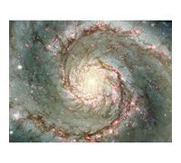 Wee Blue Coo Hubble Space Telescope The Heart Whirlpool Galaxy Art Large Art Print Poster Wall Decor 18x24 inch