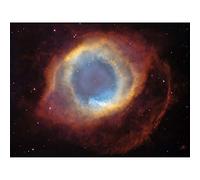 Wee Blue Coo Hubble Space Telescope View Of The Helix Nebula Art Large Art Print Poster Wall Decor 18x24 inch