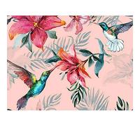 Wee Blue Coo Hummingbirds And Lilies Unframed Wall Art Print Poster Home Decor