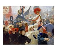 Wee Blue Coo Ilya Yefimovich Repin October Old Master Painting Art Print Poster Wall Decor 12X16 Inch