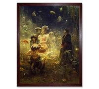 Wee Blue Coo Ilya Yefimovich Repin Sadko Old Master Painting Art Print Framed Poster Wall Decor 12X16 Inch