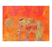 Wee Blue Coo Indian Elephant Texture Large Wall Art Poster Print Thick Paper 18X24 Inch