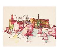 Wee Blue Coo Inverness Castle Highland Scotland Scottish Watercolour Art Print