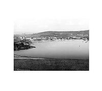 Wee Blue Coo Isle Of Man Port Erin View From Bradda Head England Old BW Wall Art Print