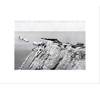 Wee Blue Coo Isle Of Wight The Needles England Old BW Wall Art Print