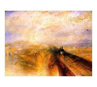 Wee Blue Coo J. M. W. Turner Rain Steam Speed Great Western Railway Painting Art Print Poster Wall Decor 12X16 Inch