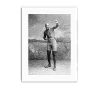 Wee Blue Coo Jack Johnson Boxer Champion World Fist New Picture Vintage Canvas Art Print