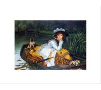 Wee Blue Coo James Tissot A Young Woman In A Boat Old Master Wall Art Print