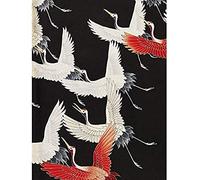 Wee Blue Coo Japanese Crane Kimono Pattern Art Print Canvas Premium Wall Decor Poster Mural