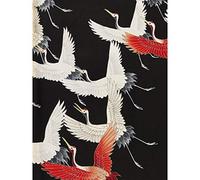 Wee Blue Coo Japanese Crane Kimono Pattern Large Wall Art Poster Print Thick Paper 18X24 Inch