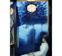 Wee Blue Coo Japanese Oda Krohg A Lantern Art Print Poster Wall Decor 12X16 Inch